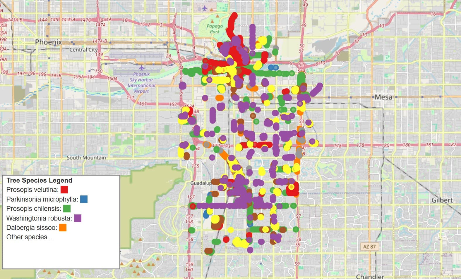 Urban Green Space Heat Map
